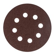 Круг абразивный на ворсовой подложке под "липучку", перфорированный, P 60, 125 мм, 5 шт Сибртех 738037