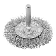 Щетка для дрели, 60 мм, плоская со шпилькой, витая проволока Сибртех 744467