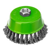 Щетка для УШМ, 100 мм, М14, "чашка", крученая металлическая проволока Сибртех 746287