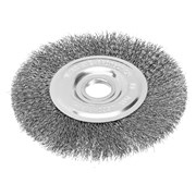 Щетка для УШМ, 150 мм, посадка 22.2 мм, плоская, витая проволока Сибртех 746647