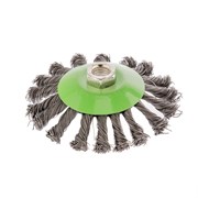 Щетка для УШМ, 115 мм, М14, "тарелка", крученая проволока 0.5 мм Сибртех 746107