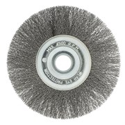 Щетка для УШМ, 175 мм, посадка 22.2 мм, плоская, витая проволока 0.3 мм Сибртех 746667