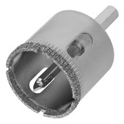 Сверло по керамической плитке и стеклу, 32 х 55 мм, шестигранный хвостовик, с центрующим сверлом Сибртех 72717