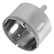 Сверло по керамической плитке и стеклу, 50 х 55 мм, шестигранный хвостовик, с центрующим сверлом Сибртех 72722