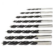 Набор сверл по дереву, 3-4-5-6-7-8-9-10 мм, 8 шт, цилиндрический хвостовик Сибртех 702225