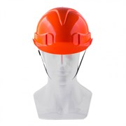 Каска защитная с храповым механизмом, Европласт, оранжевая Сибртех 89108