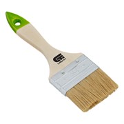 Кисть плоская 63 мм, натуральная щетина, деревянная ручка Сибртех 82264