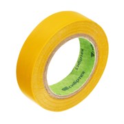 Изолента ПВХ, 15 мм х 10 м, желтая Сибртех 88790