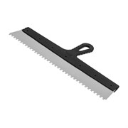 Шпатель из нержавеющей стали, 450 мм, зуб 6 х 6 мм, пластмассовая ручка Сибртех 85470