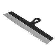 Шпатель из нержавеющей стали, 450 мм, зуб 8 х 8 мм, пластмассовая ручка Сибртех 85479