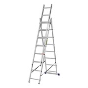 Лестница, 3 х 8 ступеней, алюминиевая, трехсекционная, Сибртех 97818