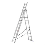 Лестница, 3 х 10 ступеней, алюминиевая, трехсекционная, Сибртех 97820