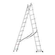 Лестница, 2 х 11 ступеней, алюминиевая, двухсекционная, Сибртех 97911
