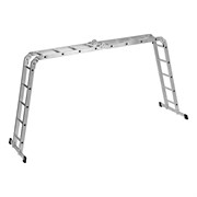 Лестница шарнирная алюминиевая, 2 х 4 + 2 х 5, Сибртех 97884