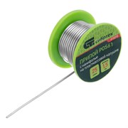 Припой с канифолью, D 1.5 мм, 25 г, POS61, на пластмассовой катушке Сибртех 913372