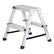 Стремянка двусторонняя 2 ступени, алюминиевая, Сибртех 97922