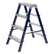 Стремянка двусторонняя 4 ступени, стальная, Сибртех 97934