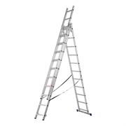 Лестница, 3 х 11 ступеней, алюминиевая, трехсекционная, Сибртех 97821
