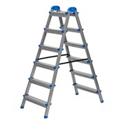 Стремянка двухсторонняя 6 ступеней, сталь профиль, стальные ступени, Сибртех 97986