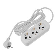 Удлинитель бытовой 3 м, 10A, тип УХз10, с заземлением, 3 розетки Сибртех 96066