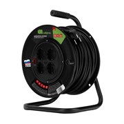 Удлинитель силовой на кабельной катушке, ПВС, 50 м, 4 розетки, 16А, тип УХз16, Сибртех 96046