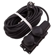 Удлинитель силовой 10 м, 16А, тип УХз16, КГ 3 x 1.5 мм, 2 розетки, Сибртех 95881