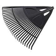 Грабли веерные пластиковые, 620 мм, 27 плоских зубьев, без черенка, Сибртех 61715