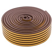 Уплотнитель резиновый, 24 м, профиль "D", коричневый Сибртех 88904