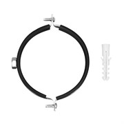 Хомут сантехнический для труб 108-116 (4") с резиновым уплотнением, шпилькой и дюбелем, 1 шт, Сибртех 481733