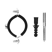 Хомут сантехнический для труб 47-51 (1 1/2") с резиновым уплотнением, шпилькой и дюбелем, 1 шт, Сибртех 481683