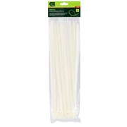 Хомуты, 350 х 8 мм, пластиковые, белые, 50 шт Сибртех 45580