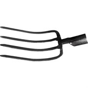 Вилы 4 - х рогие, огородные, 175х235 мм, кованые, без черенка, Сибртех 63821