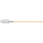 Лопата штыковая, нержавеющая сталь, 215х265х1450 мм, деревянный черенок, Сибртех 61467