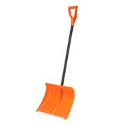 Лопата для уборки снега пластиковая, 490х370х1350 мм, стальной черенок, усиленная Сибртех 61667