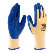 Перчатки трикотажные, полиэфирные, латексное рельефное покрытие, размер 9 Сибртех 677525