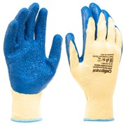 Перчатки трикотажные, полиэфирные, латексное рельефное покрытие, 10 Сибртех 677535