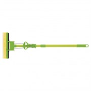 Швабра отжимная 115 см, губка PVA 27 x 5.5 x 6 см, телескопическая рукоятка, зеленая Elfe 93518