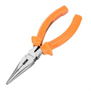 Длинногубцы прямые Classic, 160 мм, шлифованные, пластмассовые рукоятки Sparta 17157