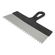 Шпатель из нержавеющей стали, 300 мм, зуб 6 х 6 мм, пластмассовая ручка Sparta 85140