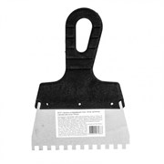 Шпатель из нержавеющей стали, 150 мм, зуб 6 х 6 мм, пластмассовая ручка Sparta 85157