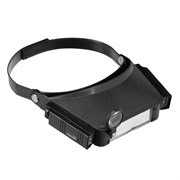 Лупа с дополнительными линзами, с подсветкой, для закрепления на голове Sparta 913825