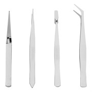 Набор пинцетов из нержавеющей стали, 4 шт, Sparta 914845