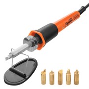 Набор для выжигания, 7 предметов: паяльник 30 Вт, подставка, жала сменные Sparta 913112