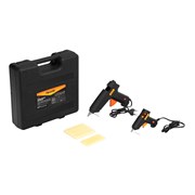 Набор клеевых пистолетов в кейсе, 7/11 мм, 20/100 Вт, 3/8 г/мин, выключатель Sparta 93038