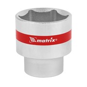 Головка торцевая, 32 мм, шестигранная, CrV, под квадрат 1/2, хромированная Matrix 13132