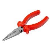 Длинногубцы прямые Econom, 160 мм, шлифованные, пластмассовые рукоятки Matrix 17192