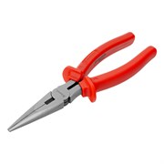 Длинногубцы прямые Econom, 200 мм, шлифованные, пластмассовые рукоятки Matrix 17194