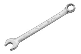 Ключ комбинированный, 11 мм, CrV, матовый хром Matrix 15107