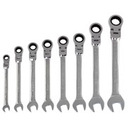 Набор ключей комбинированных, трещеточных шарнирных 8 шт Matrix 14898