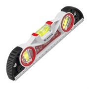 Уровень алюминиевый литой, фрезерованный, 3 глазка, две ударные площадки, 235 мм Matrix 34910